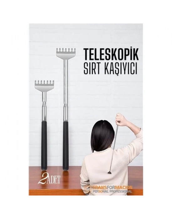 ® Sırt Kaşıyıcı - Telekopik 56 cm Sırt Kaşıma Aparatı Hanımeli 2 li SET