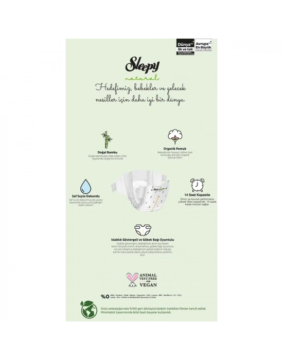 ®   Natural Bebek Bezi Gross Paket 1 Beden 2-5 Kg 100 Adet