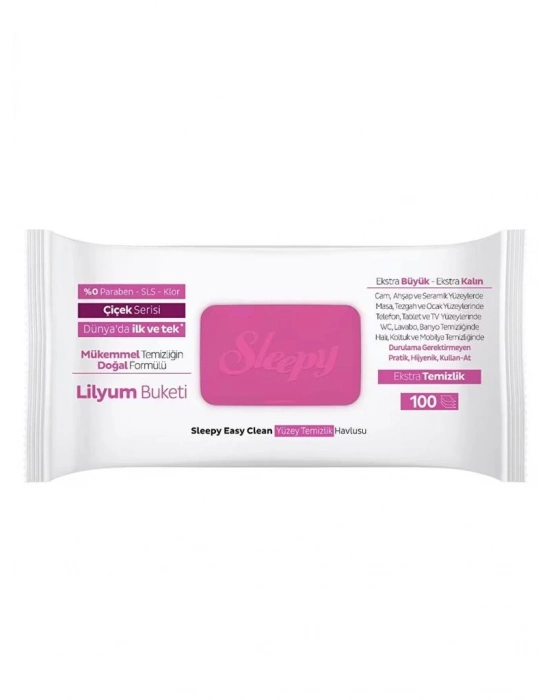 Yüzey Temizlik Havlusu 100 Adet Lilyum Pembe