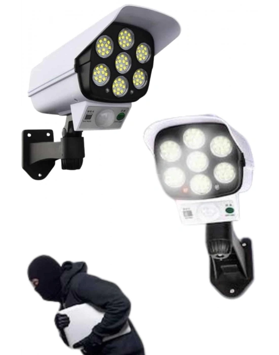 ® Solar Bahçe Aydınlatması Hareket Sensörlü Uzaktan Kumandalı Kamera Görünümlü