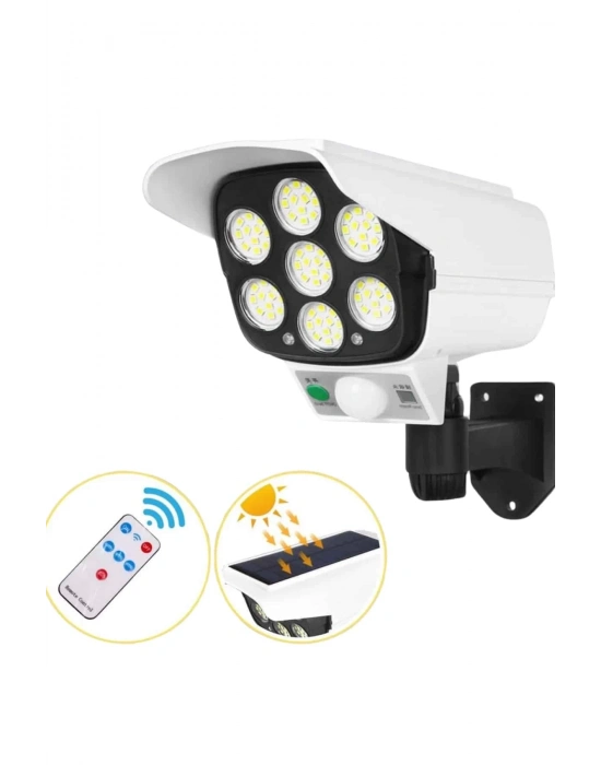 ® Solar Bahçe Aydınlatması Hareket Sensörlü Uzaktan Kumandalı Kamera Görünümlü