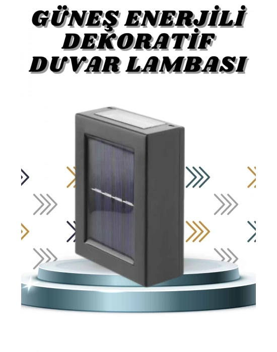 ® Solar Lamba Dekoratif Aplik Su Geçirmez Led Işıklı Duvar Lambası
