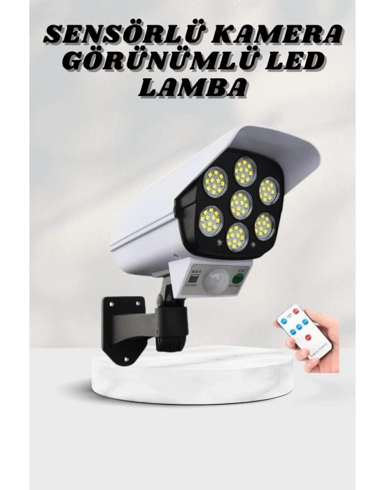 ® Solar Lamba Kamera Görünümlü Duvar Lambası Dönebilen Bahçe Aydınlatması