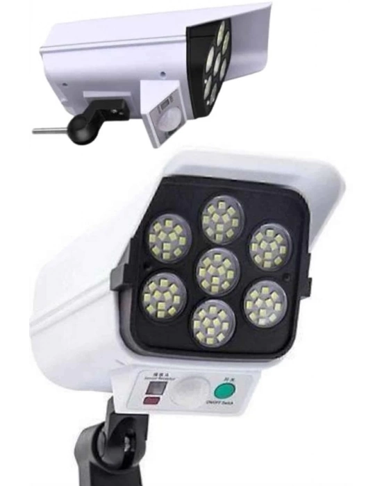 ® Solar Lamba Kamera Görünümlü Duvar Lambası Dönebilen Bahçe Aydınlatması