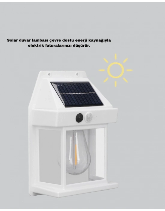 ® Solar Sensörlü Dış Mekan Lamba 3 Işık Modlu ve IP65 Dayanıklı