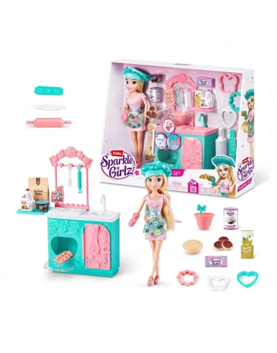 ® Sparkle Girlz Aşçı Bebek ve Oyun Seti 27cm