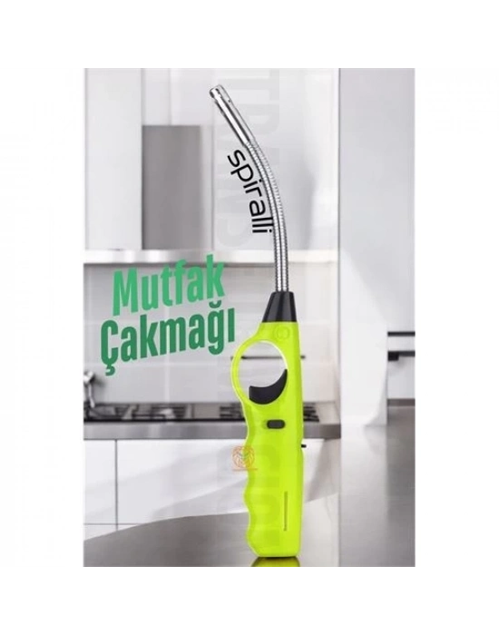® Spiralli Mutfak Çakmağı Barbekü Mangal Mum Çakmağı