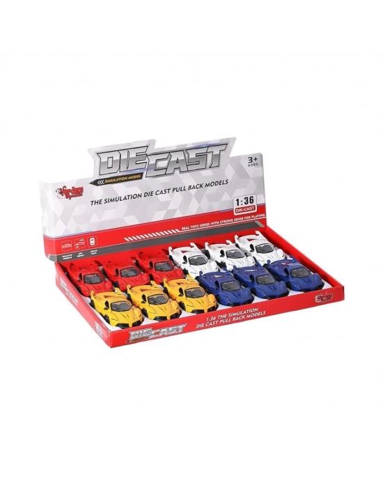 ® SR-1310-11-12-13 Çek Bırak Işıklı ve Müzikli Spor Araba 1:36 -Vardem