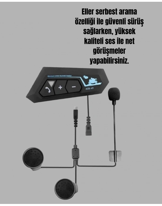 ® Su Geçirmez BT22 Bluetooth Kask Kulaklığı GPS ve Müzik Uyumlu