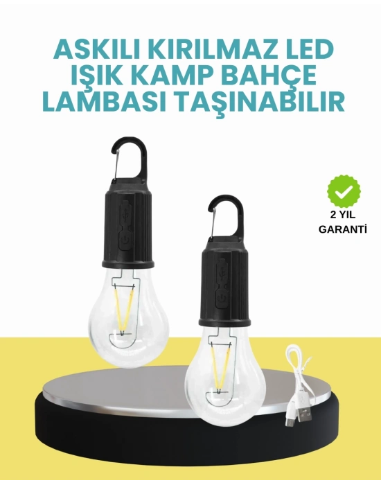 ® Su Geçirmez Dış Mekan LED Çadır Işığı