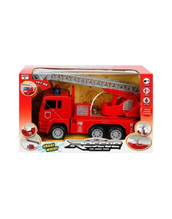 ®  Sesli ve Işıklı Su Fışkırtan İtfaiye Aracı 24 cm