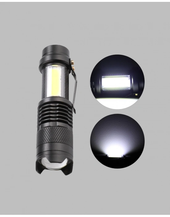 ® Suya Dayanıklı 4 Modlu Mini LED El Feneri