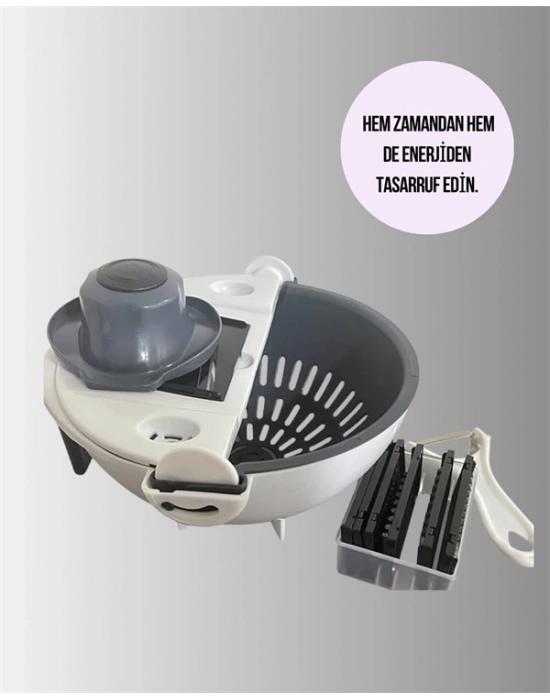 ® Süzgeçli Çok Fonksiyonlu Döner Rende ve Doğrayıcı