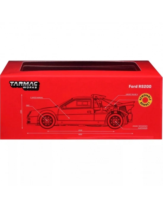®  Works 1/64 Ford RS200 Red