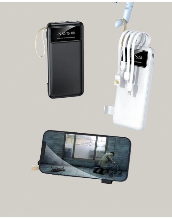 ® Taşınabilir 20.000 mAh Hızlı Şarj Powerbank 4 Çıkışlı