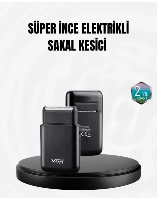 ® Taşınabilir Elektrikli Tıraş Makinesi USB Şarjlı 5W Motor ve 0.3 mm Hassas Kesim