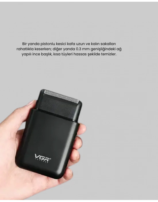 ® Taşınabilir Elektrikli Tıraş Makinesi USB Şarjlı 5W Motor ve 0.3 mm Hassas Kesim