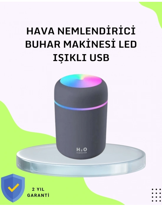 ® Taşınabilir Hava Nemlendirici – Renkli Işık ve USB Bağlantı
