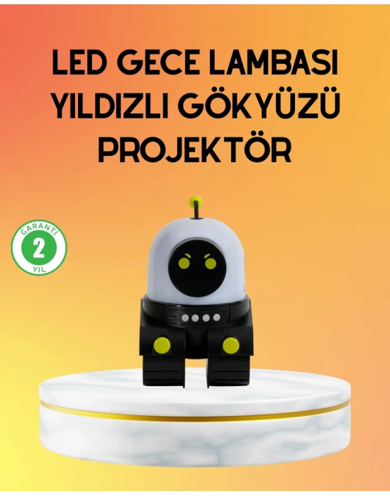 ® Taşınabilir Lityum Bataryalı Led Gece Lambası ve Projektör