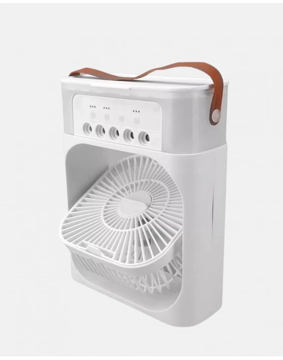 ® Taşınabilir Mini Klima Fan 3’ü 1 Arada Soğutucu, Nemlendirici ve Gece Lambası