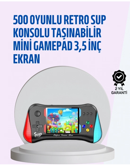 ® Taşınabilir Oyun Konsolu – 3,5 Ekranlı ve 500 Oyunlu