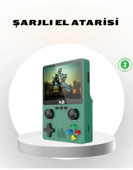 ® Taşınabilir Oyun Konsolu 3.5 İnç IPS Ekran Yaylı Çift LR Tuşlu