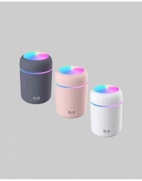 ® Taşınabilir USB Mini Nemlendirici – LED Aydınlatmalı, Çift Püskürtme Modu