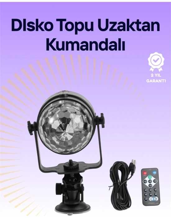 ® Taşınabilir ve Dayanıklı Plastik Kristal LED Disko Işığı