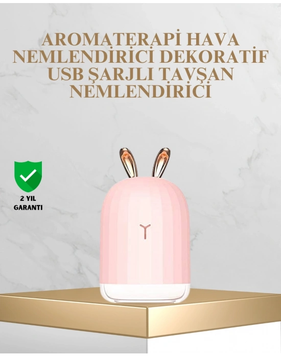 ® Tavşan Kulak Tasarımlı 200 ml USB Aroma Difüzör ve Hava Nemlendirici