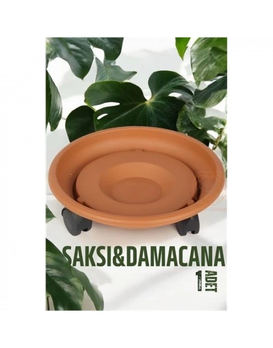 Tekerlekli Saksı Altığı 37 CM KAHVE 721053