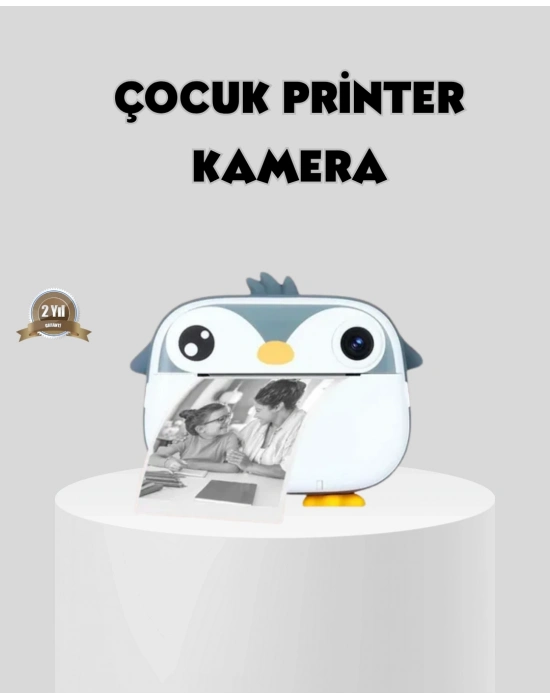 ® Termal Baskı Çocuk Kamerası HD Çekim USB Şarjlı Eğitici Oyuncak