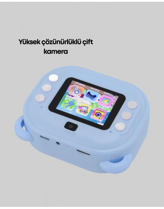 ® Termal Baskı Teknolojili Anında Fotoğraf Kamerası – 24MP Çift Lens, 32GB Hafıza