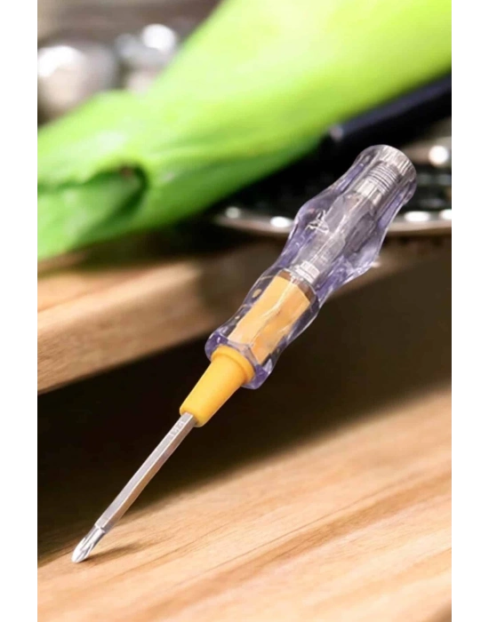 ® Test Cihazı Kontrol Kalemi Çift Başlıklı Şeffaf Elektrik Testi