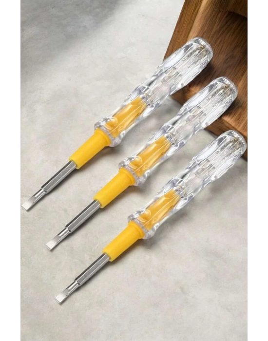 ® Test Cihazı Kontrol Kalemi Çift Başlıklı Şeffaf Elektrik Testi