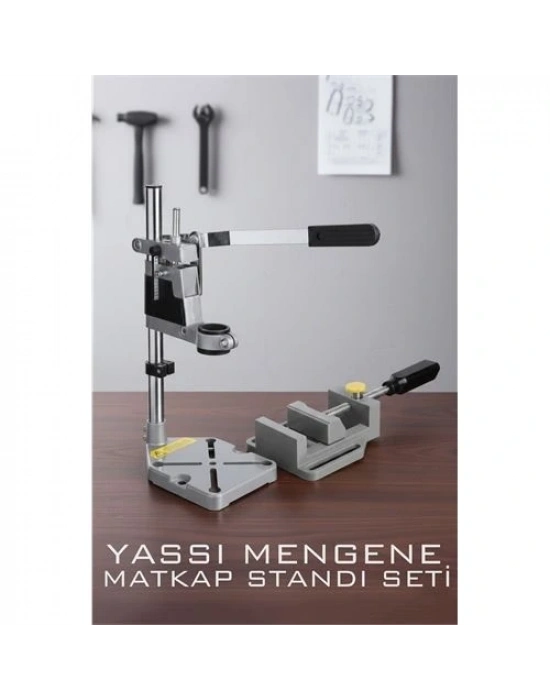 ® Tezgah Üstü Matkap Standı  + Tezgah Mengenes Seti