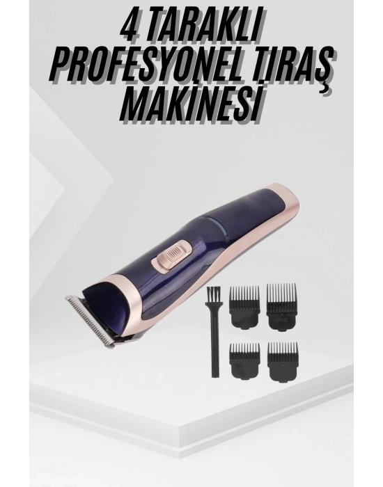 ® Tıraş Makinesi 4 Başlıklı Paslanmaz Çelik Bıçaklı Tüm Saç Tiplerine Uygun