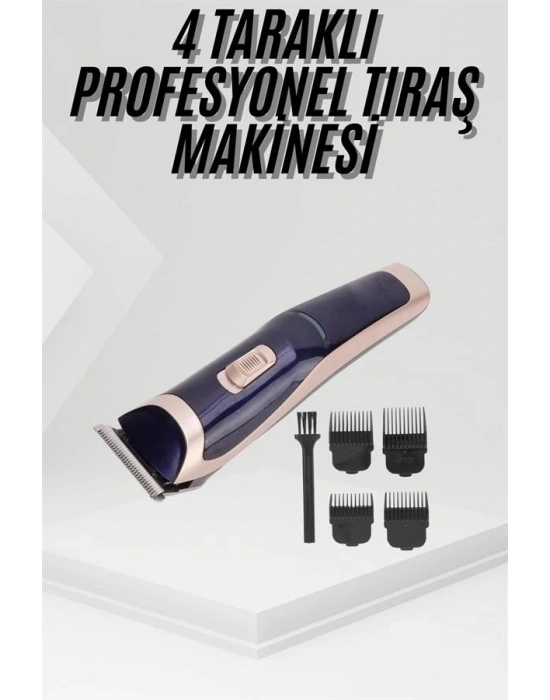 ® Tıraş Makinesi 4 Başlıklı Paslanmaz Çelik Bıçaklı Tüm Saç Tiplerine Uygun