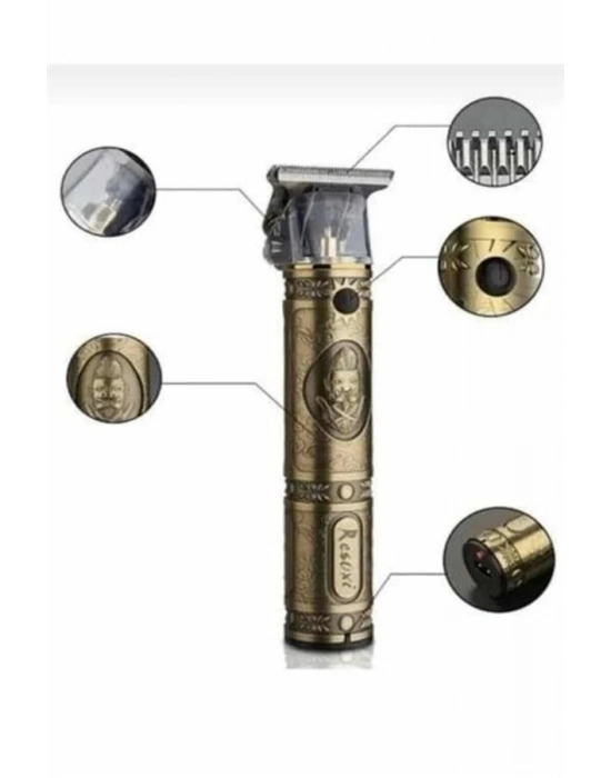 ® Tıraş Makinesi Şarjlı Çizik Tıraş Paslanmaz Çelik Bıçaklı 4 Taraklı