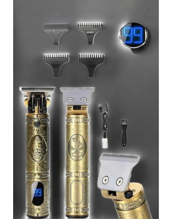 ® Tıraş Makinesi Şarjlı Profesyonel Saç Kesme Makinesi Gold Çizik Tıraş