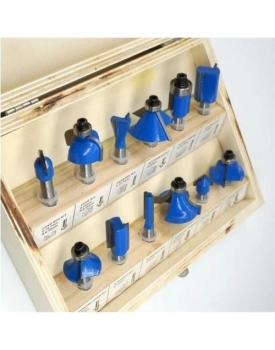 ® Topshop 03039 8 mm 12 Parça Ahşap Freze Uç Seti