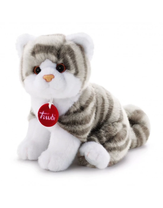 ® Brad Peluş Beyaz Gri Kedi 20 cm