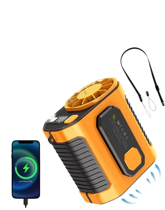 ® Turbo Mini Fan – Dijital Ekranlı, Sessiz & Şarjlı Serinlik!