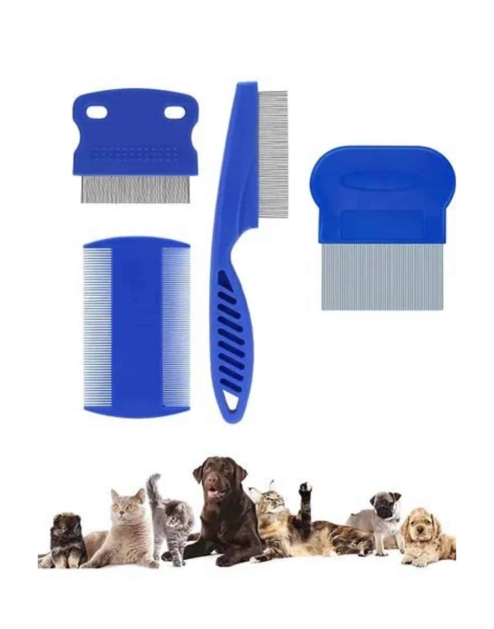 ® Tüy Fırçası Bit Tarağı Seti Evcil Hayvan Tüy Toplayıcı Bit Pire Önleyici Tarak
