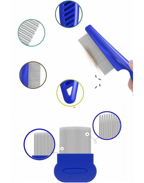 ® Tüy Fırçası Bit Tarağı Seti Evcil Hayvan Tüy Toplayıcı Bit Pire Önleyici Tarak