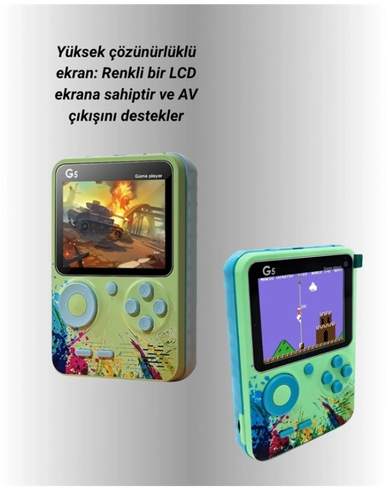 ® TV Bağlantılı 500 Oyunlu Mini Gameboy Konsol