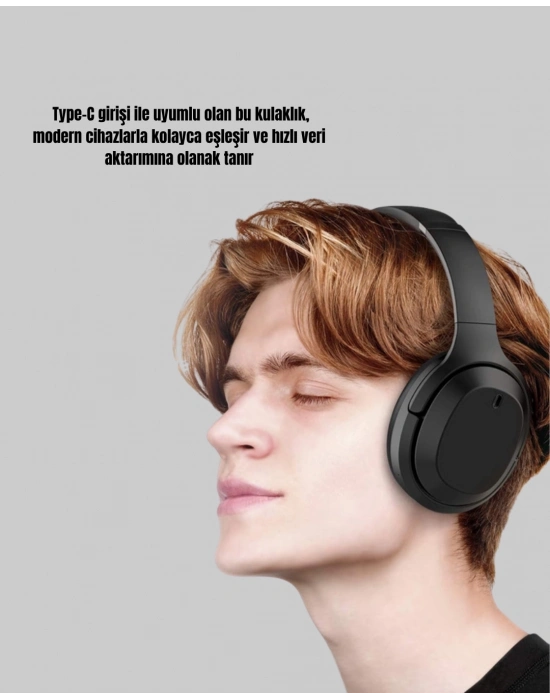 ® Type-C Girişli Kablolu Kulaklık – Hızlı Veri Aktarımı, Yüksek Ses Kalitesi, Çift Yönlü Bağlantı