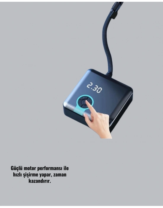 ® Type-C Şarj Girişli Taşınabilir Elektrikli Hava Pompası