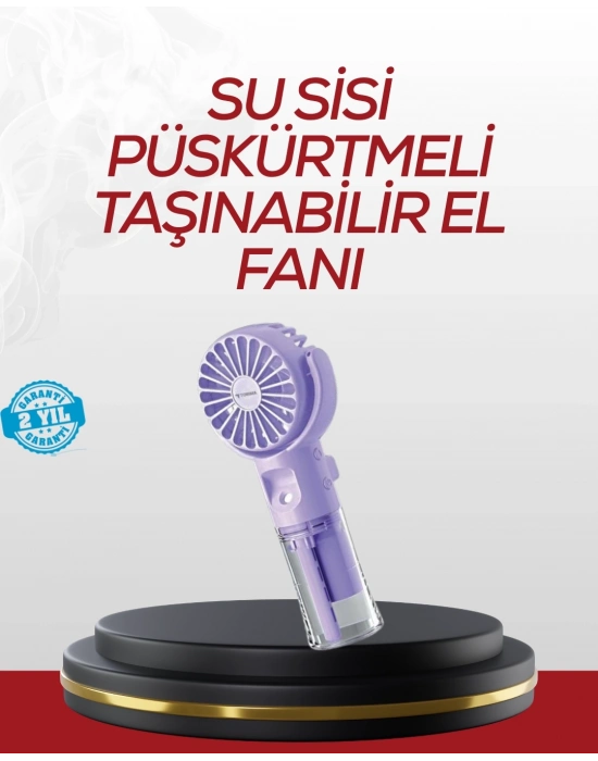 ® Type-C Şarjlı Taşınabilir Su Buharlı Mini Vantilatör