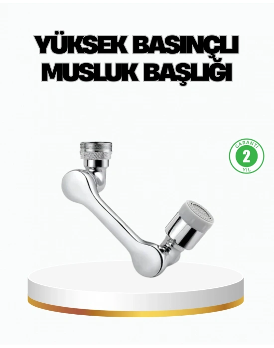 ® Üç Segmentli 1080 Derece Musluk Aparatı Esnek Döner Havalandırıcı Pratik Kullanım