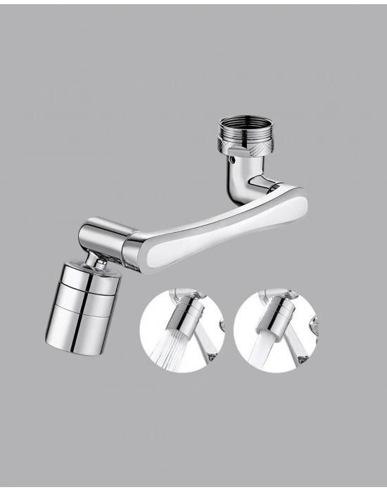 ® Üç Segmentli 1080 Derece Musluk Aparatı Esnek Döner Havalandırıcı Pratik Kullanım